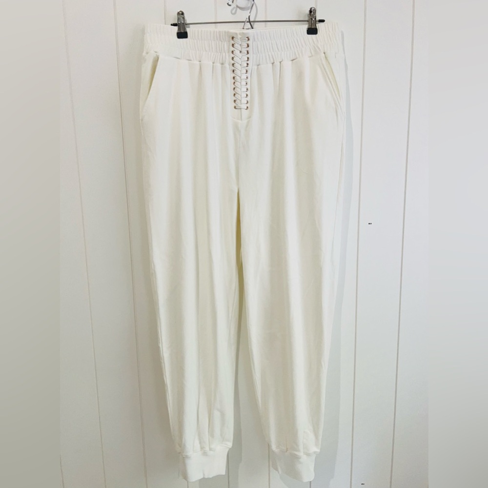 Generation Love  sweatpants joggers NWT Miller Laceup Size XL ivory